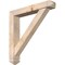 Ekena Millwork Traditional Arts and Crafts Smooth Bracket w/ Offset Brace, Douglas Fir, 5 1/2"W x 32"D x 32"H BKT0604X32X32TRA03SDF - alternate 1